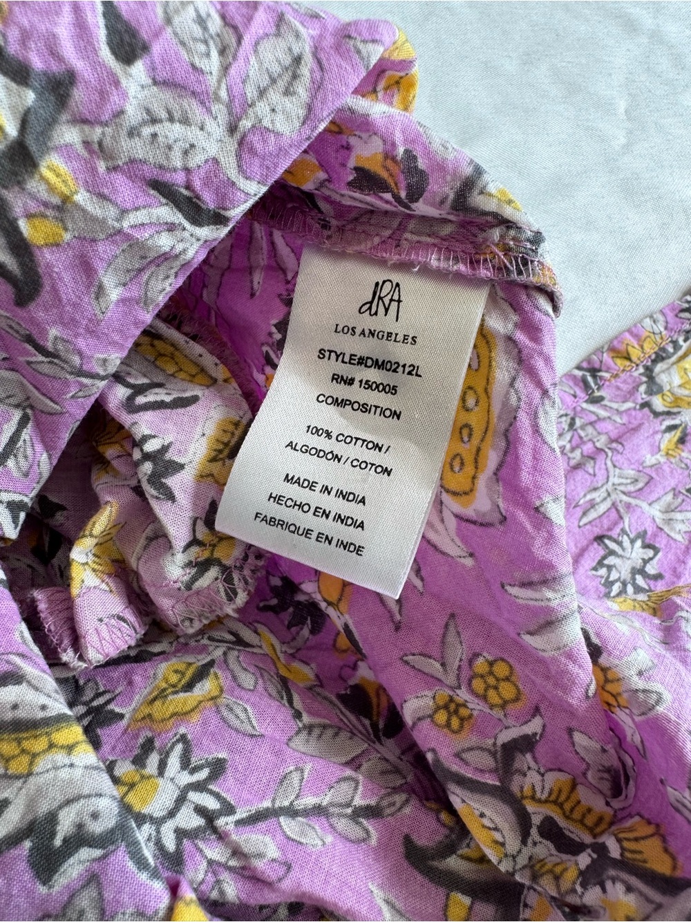 DRA anthroplogie floral cotton dress M/L - Picture 6 of 11